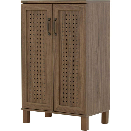 Sato Sangyo GENKA Shoe Box, Shoe Box, Low Type, Width 58cm, Depth 35cm, Height 93.5cm, Brown, Breathable, Movable Shelf, Can Hold 10-15 Pairs GK95-60 BR