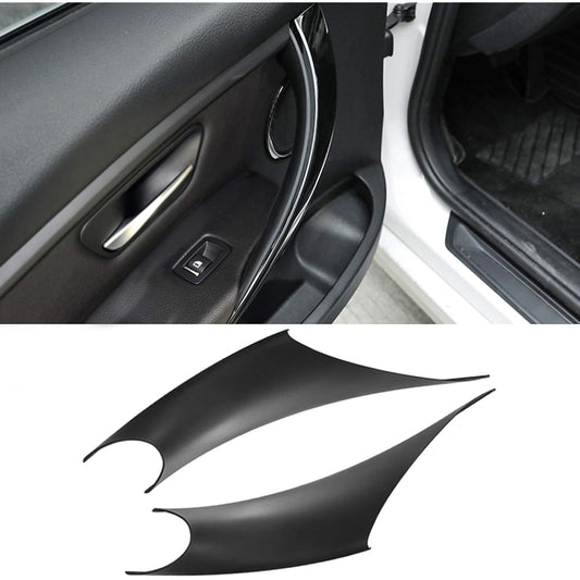 Jaronx door handle cover 2 BMW 3 Series F30/F31/F80 Left rear+right rear passenger seat door-to-handle cover (BMW 320i, 325I, 330I, 335I, 340i, M3) (Later part-Black)