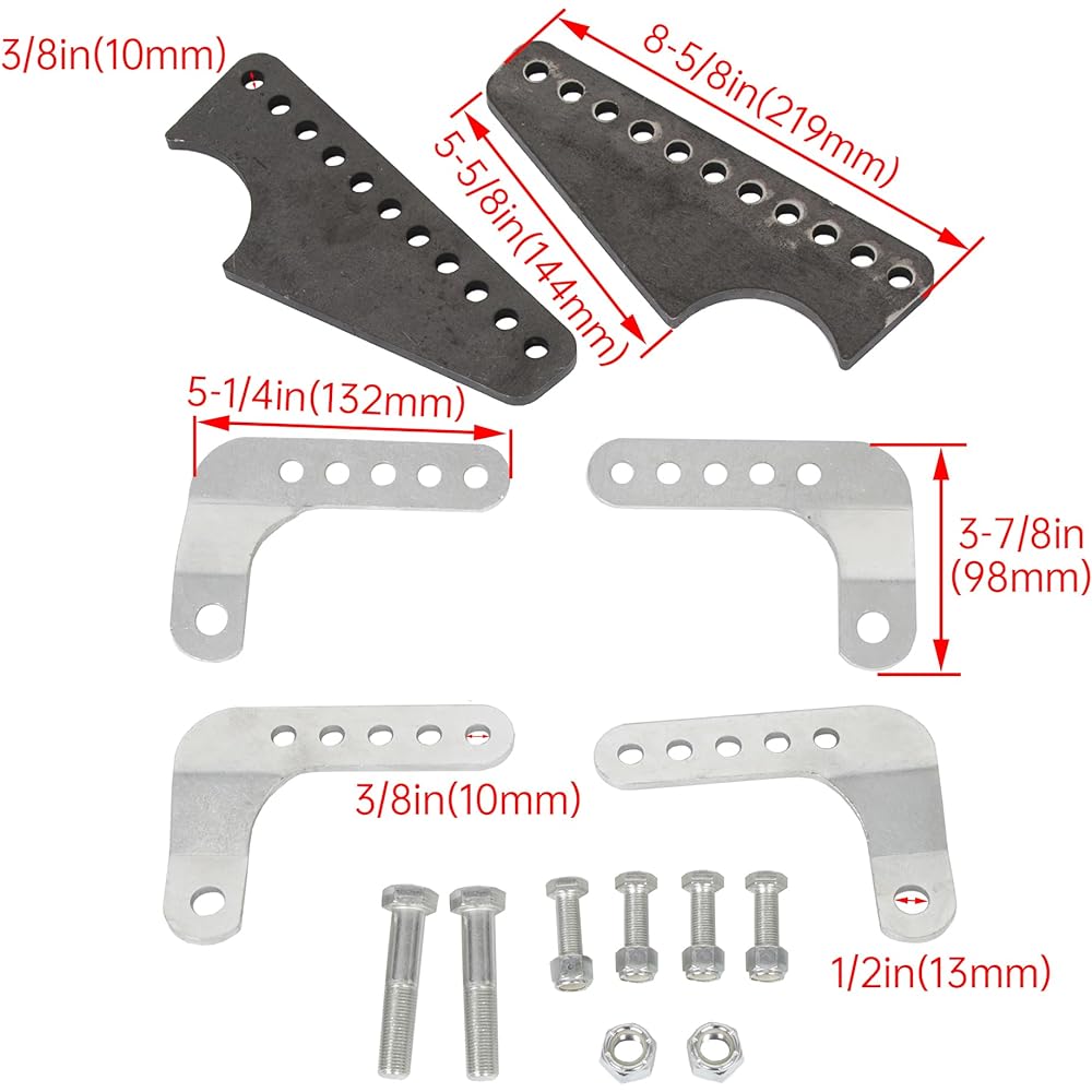 HECASA Adjustable lower rear coil over shock mount bracket