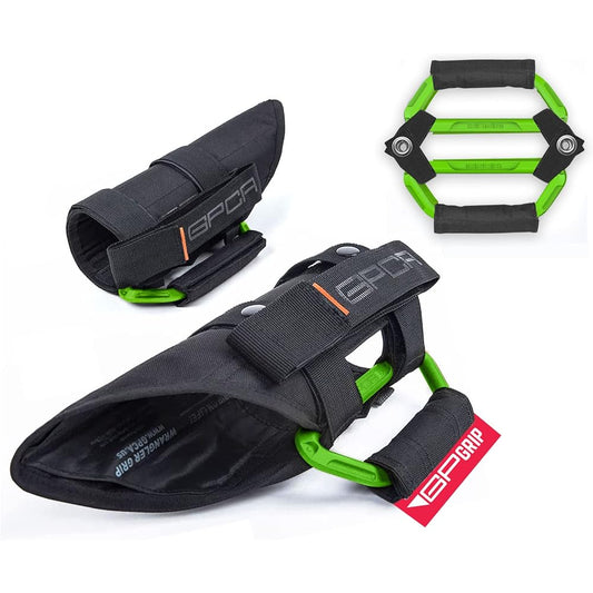 Jeep Accessories Combo, Better Value Pack with 2 Grip Pro Roll Bar Handles and Back Grip Grab Headrest for JK, JL, JLU, JT Gladiator, JKU More, Neon Green