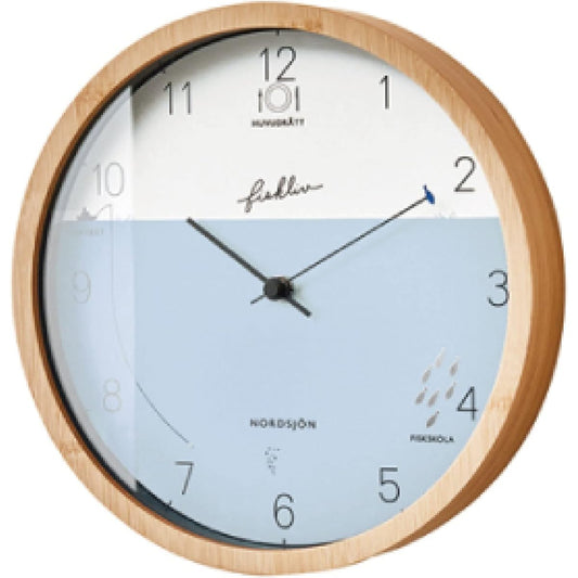 Interform Wall Clock Radio Clock CL-3027 Fisk Rive Fish Diameter 25 x Depth 5 Radio Step Movement