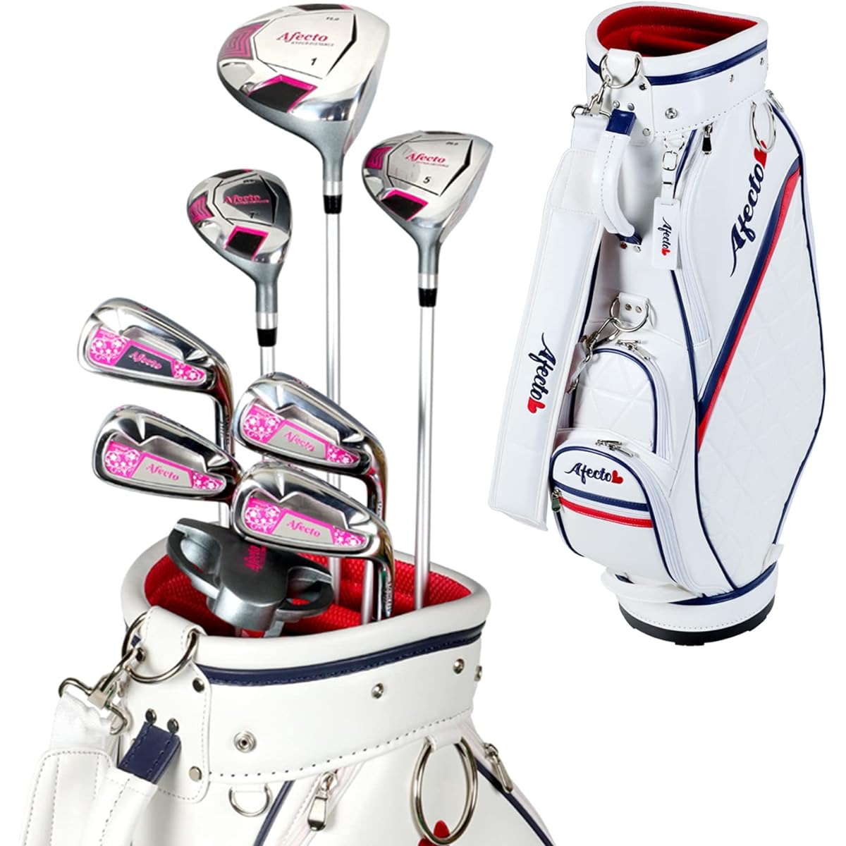 [Right-hand] AFECTO Women's Golf Club Set 8 Clubs + Lightweight High Quality Caddy Bag Included Direct Manufacturer Golf Shop