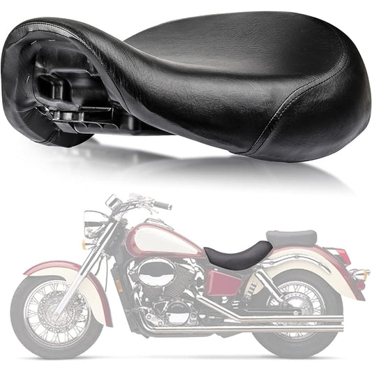 Motorcycle Seat Front Seat for Rider with Base Soft PU Leather/Synthetic Leather Compatible Models Honda Honda Shadow ACE VT750 1998-2003 (Front Seat Cushion)