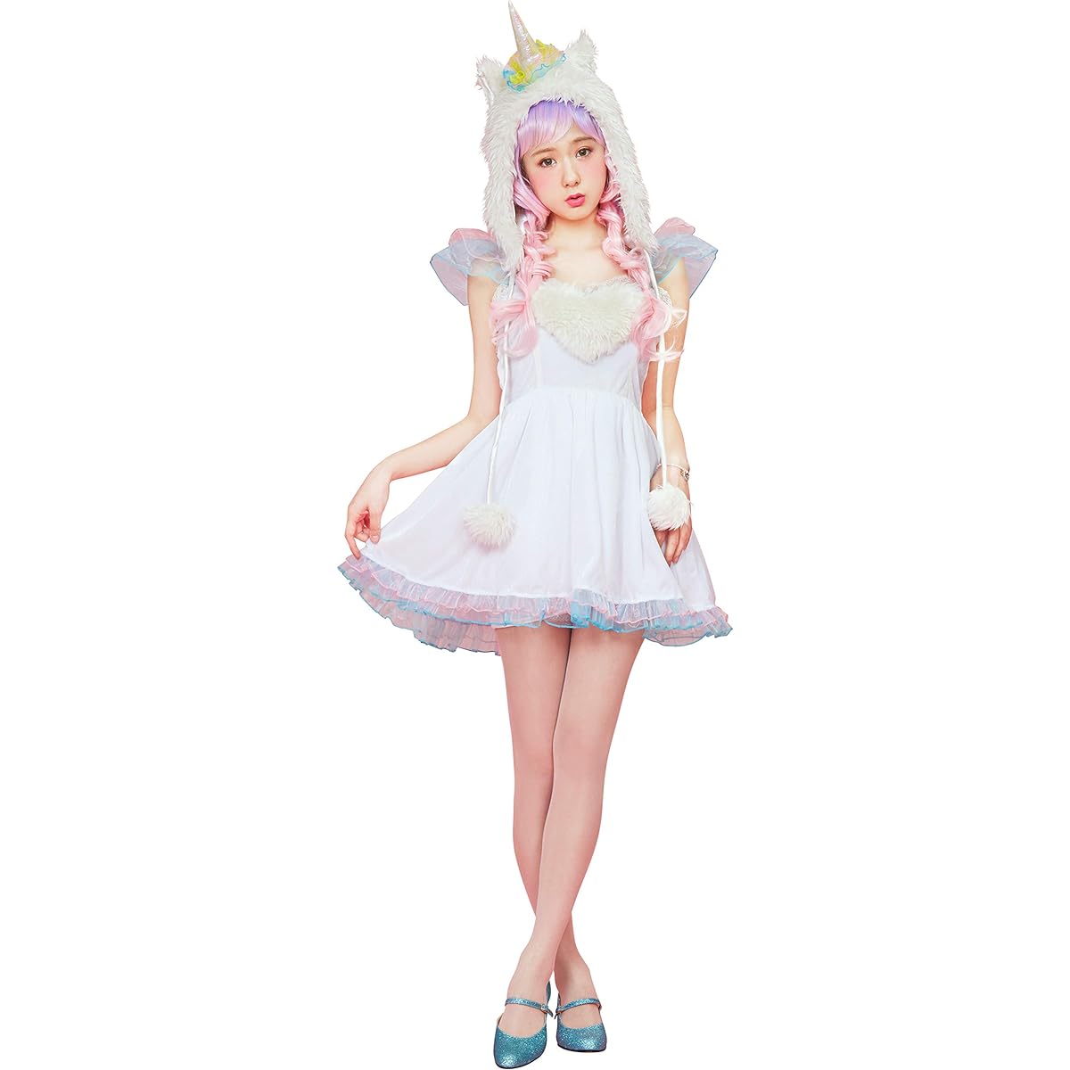 Clearstone LUNATIC LEMONY LOLLIPOP Cosplay Halloween Unicorn Girl Unicorn Women's White Costume Costume