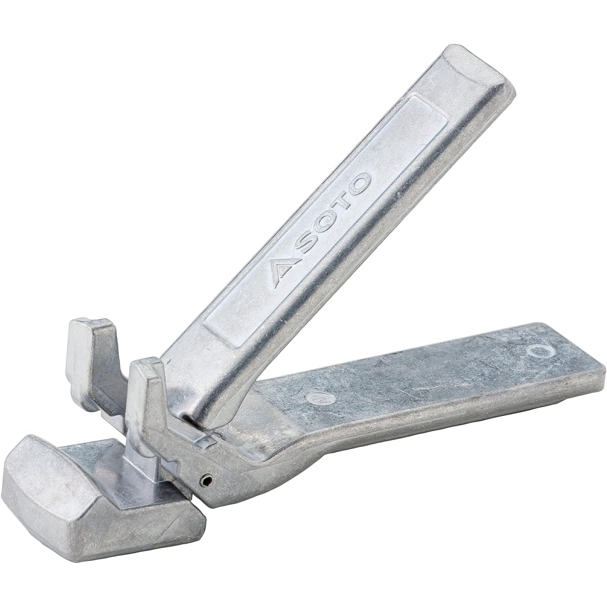 SOTO Handle Pot Holder Firmly grips (pots, colanders, frying pans) Easy to open and close lid with magnet (easy to use with light force) Lid can be placed upright (space saving) Silver GORA Lifter ST-9501