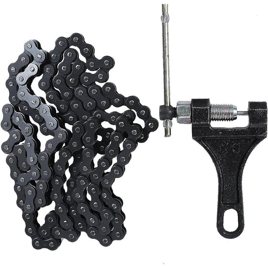 420 Standard Roller Chain 132 Links with Chain Breaker for Dirt 110cc 125cc Moto Bike Quad TaoTao ATV