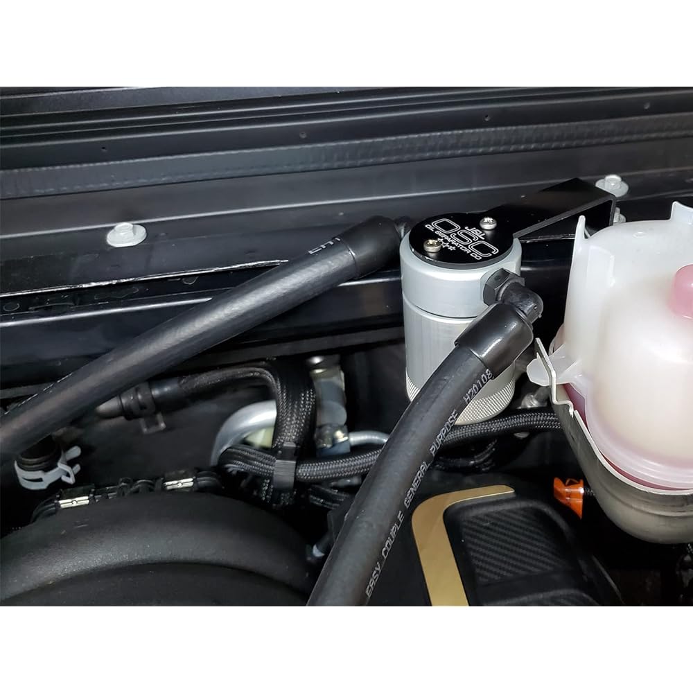 J & L Oil Separator 3.0 Passenger seat side 2021-2023 WRANGLER 392 compatible (silver)