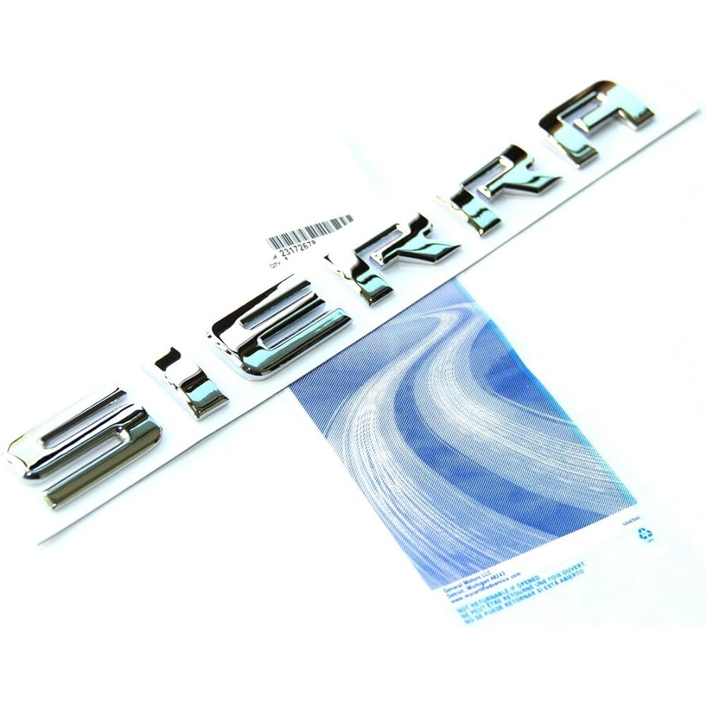 YOAOO OEM Chrome Sierra Name Plate Alloy Letter En Blem Badge GM 2500HD 3500HD 1 piece for Sierra