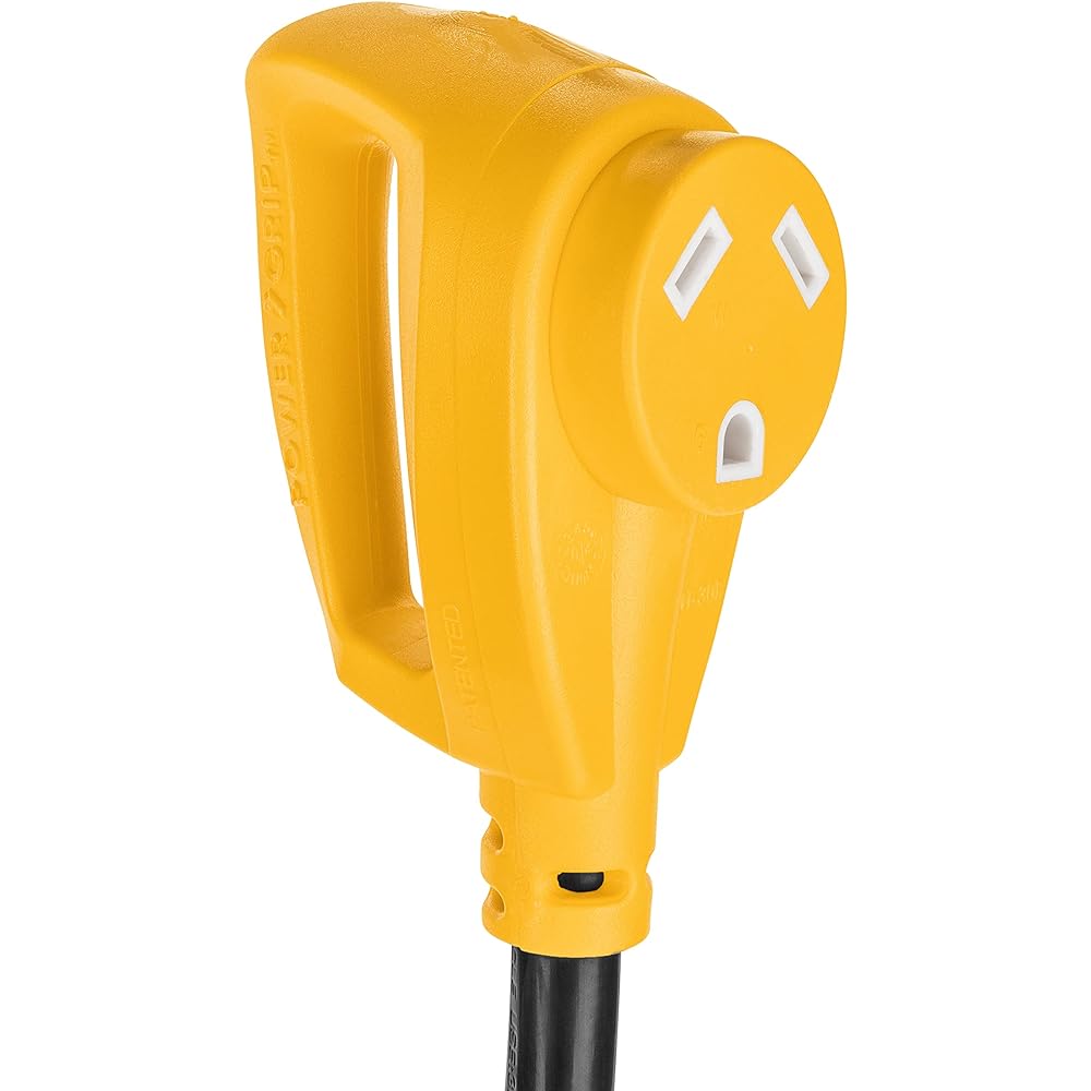 Camco 55175 RV PowerGrip Dogbone Electrical Adapter with Handle