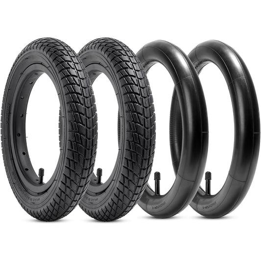 Set of 2, 12 1/2x2 1/4 Tire, 12 1/2x2 1/4 57-203 Bicycle Tire + 12 1/2x1.75x2 1/4 Tube American Style Valve 32mm + Rim Tape + Tire Lever, Tire 12 1/2x2 1 /4,Wheelchair tire 12 1/2x2 1/4,bmx tire 12 1/2x2 1/4,YW004