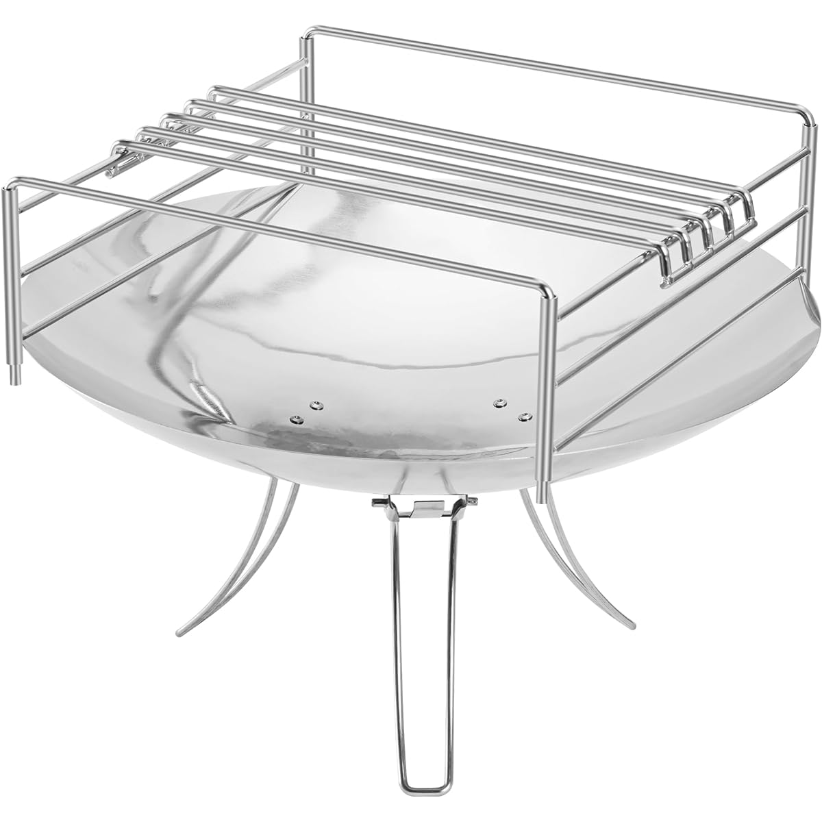 Gotoku Coleman Bonfire Stand Exclusive Fire Disc 3 Tier Pipe Frame Bonfire 3 Tier Heat Adjustment Portable Compact Outdoor Camping Stainless Steel