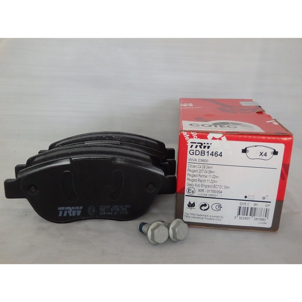 TRW BRAKE PADS FRONT LEFT AND RIGHT SET Peugeot 207 307 gdb1464
