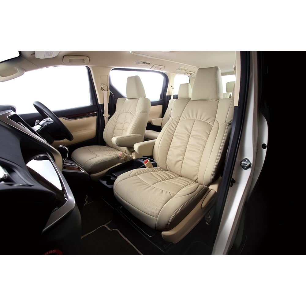 Clazzio Seat Cover Alphard/Vellfire 30 Series H27/2~ 7 Seater Clazzio Jacka Tan Beige ET-1515 [14ETC1515T]
