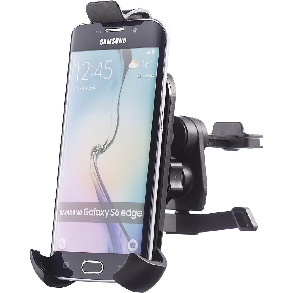 UA Smart Phone Universal Holder (Can also be used for iPhone 6 / 6S / 7 / 7Plus / 8 / 8Plus / X) Rain Cover with Fall Prevention Band + Car Air Conditioner Vent Mount UA-Pro Vent V2 Set L1402