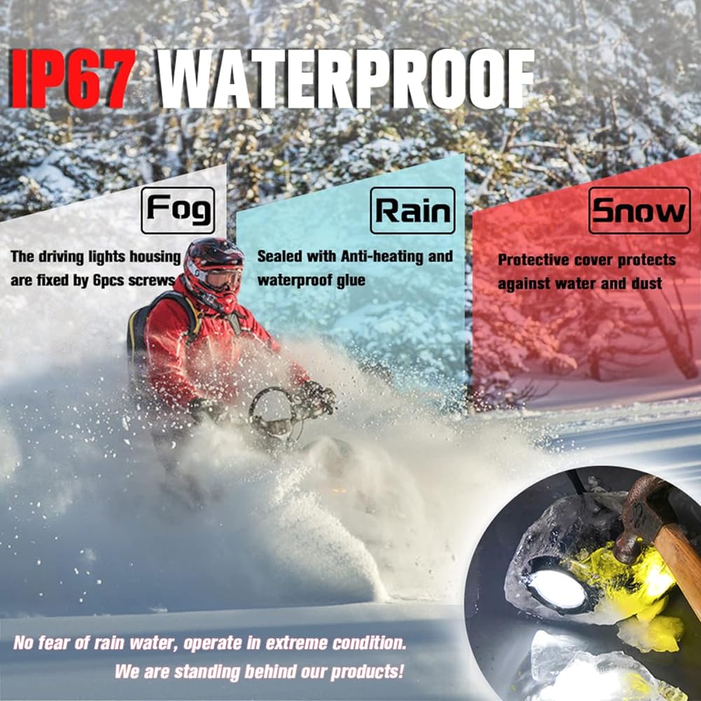 SAMLIGHT LED driving light 2 pieces set CREE 25W 6000K spot beam round LED Worklight Pod Light Work Lamp Off Road 4X4 Pickup Track Auto Bay Jeep SUV Troll Rangler Batracquet 2PCS 3.5 INCH 25W SAM-69