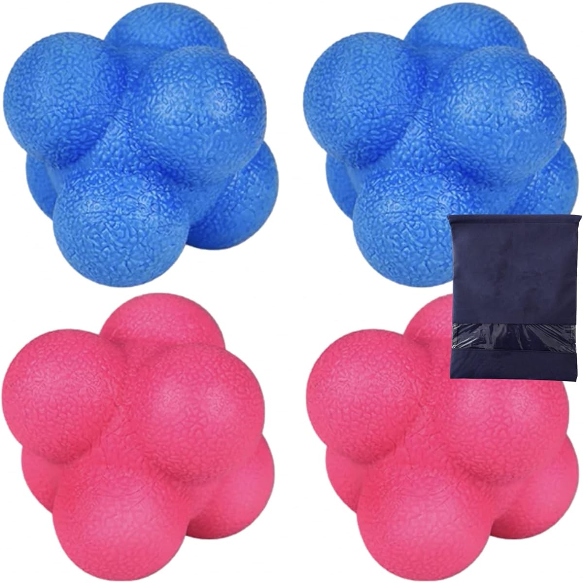 Sweet Plus Reaction Ball Training Practice Reflex Dynamic Vision Sports Irregular Ball Bound Ball Game Storage Bag Included