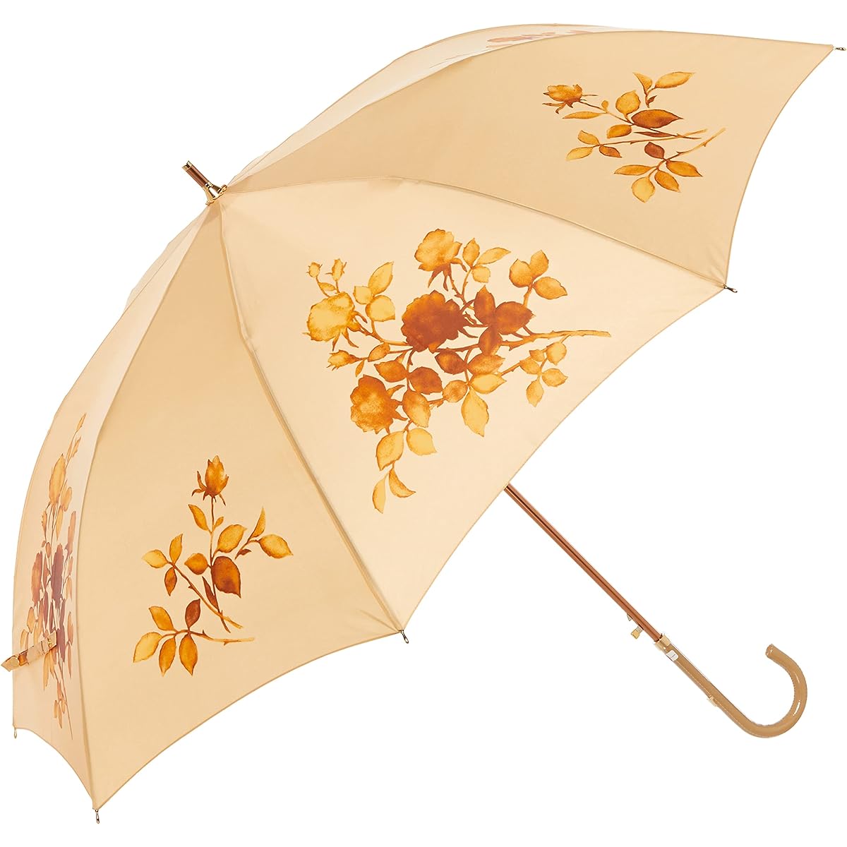 [Moonbat] LANVIN COLLECTION Rain Long Umbrella Lightweight 60cm Floral Print Beige 4522408972353 Women's 21-083-10575-00-21-60 Beige Outer rib length 60cm