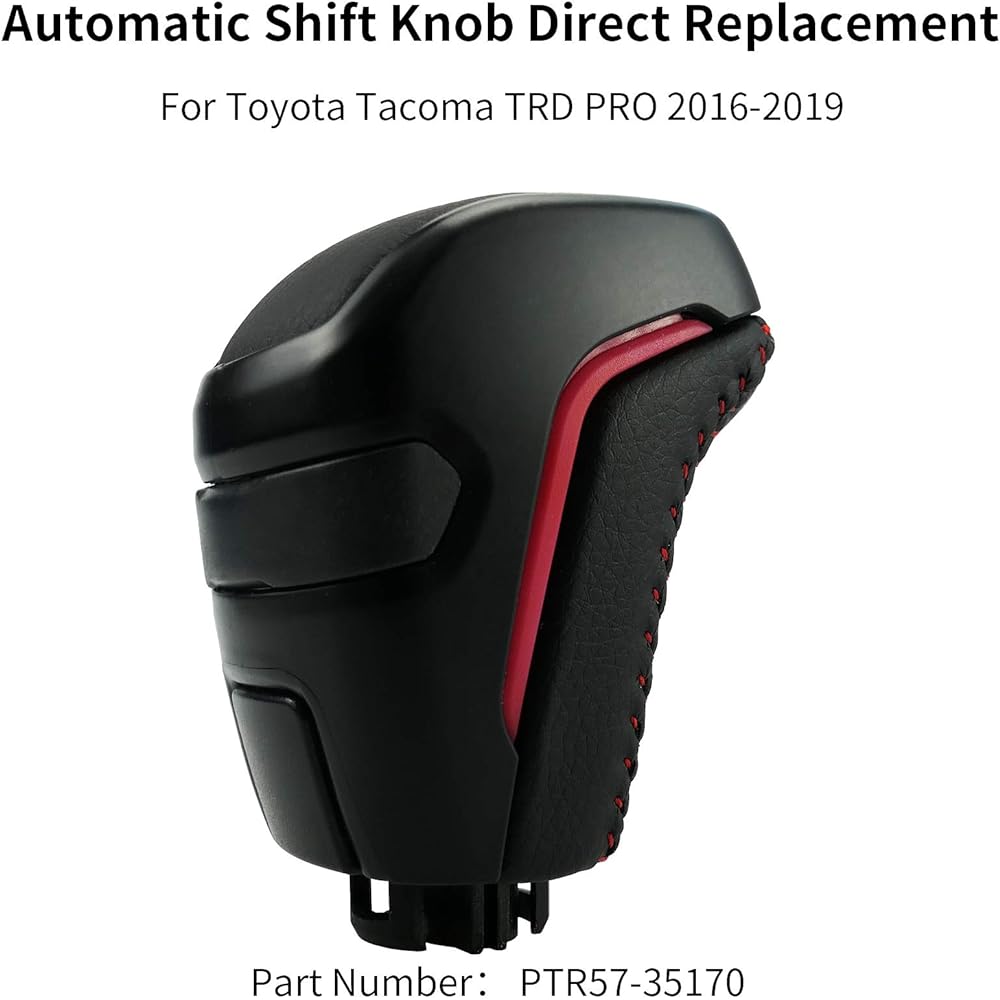 QNBES Automatic Shift Knob replacement PTR57-35170 Toyota Takoma TRD Pro 2016-2021 Automatic Car Gear Shifter Lever Adapter Black