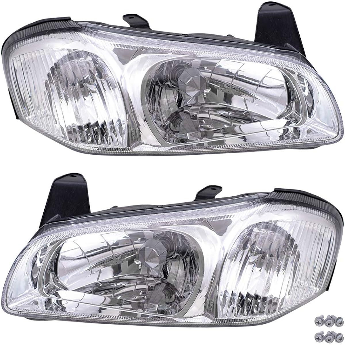 Headlight headlamp chrome bezel driver and passenger seat replacement 00-01 Nissan Maxima 26060-2Y925 26010-2Y925