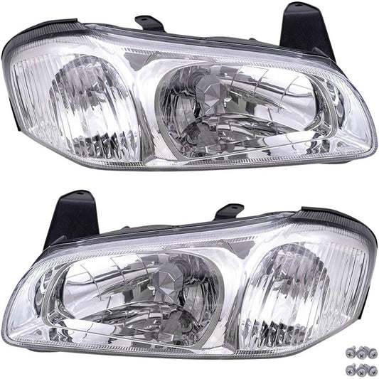 Headlight headlamp chrome bezel driver and passenger seat replacement 00-01 Nissan Maxima 26060-2Y925 26010-2Y925