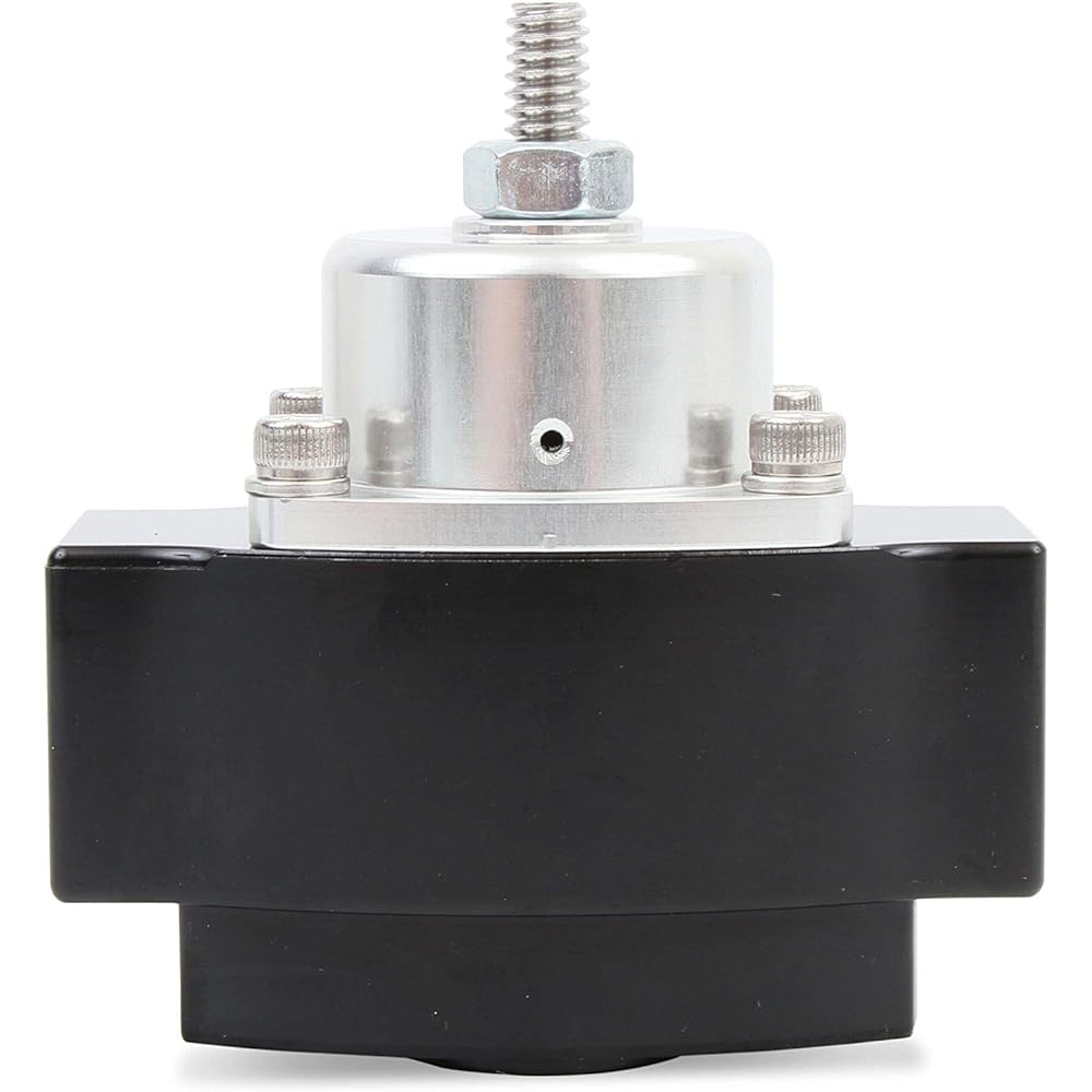 Holley 12-841 4.5-9 PSI Adjustable Bypass Billet Fuel Pressure Regulator 3/8 inch NTP Port Black