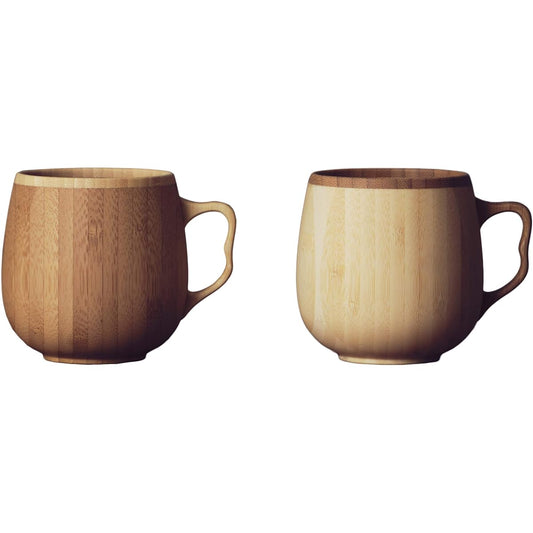 RIVERET Cafe au lait Mug 350ml Pair Set Dishwasher Safe White/Brown RV-205WB