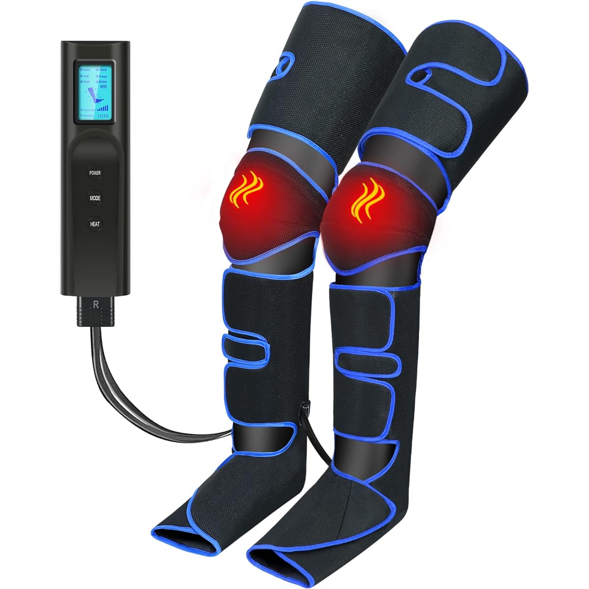 Charmelife Foot Care, Air Toes, Calf, Thighs, Legs, Knee Warming Function, 6 Courses, 3 Strength Levels, 20 Minutes Timer, USB Rechargeable, Auto Off, Remote Control, Cordless, Full Foot Care,