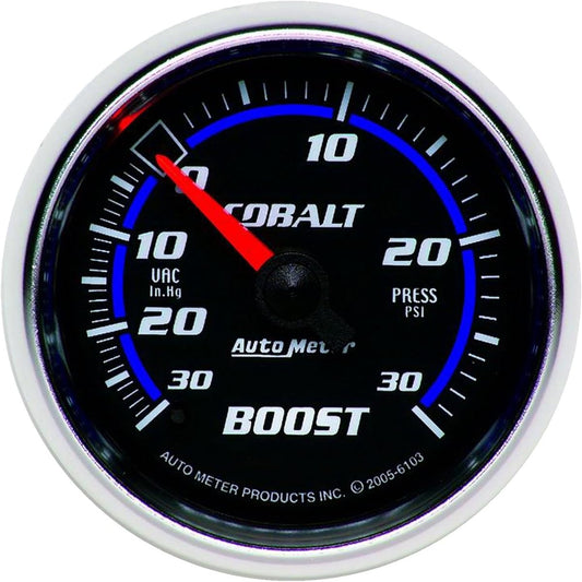 Auto Meter 6103 Cobalt Mechanical Boost / Vacuum Gauge 2.32 inch