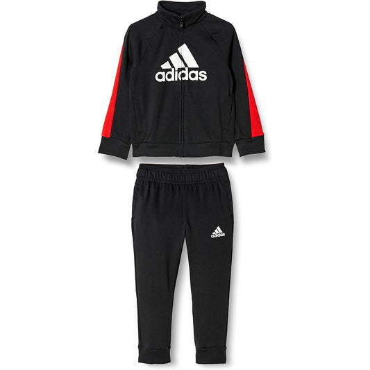 Adidas Jersey Top and Bottom Set Kids Color Block Big Badge of Sports Cotton Tracksuit JKV28