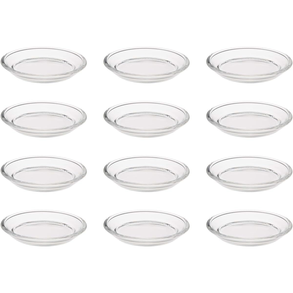 Toyo Sasaki Glass Coaster Approximately φ8 x 0.8cm Muji Made in Japan YK5010 12 pieces