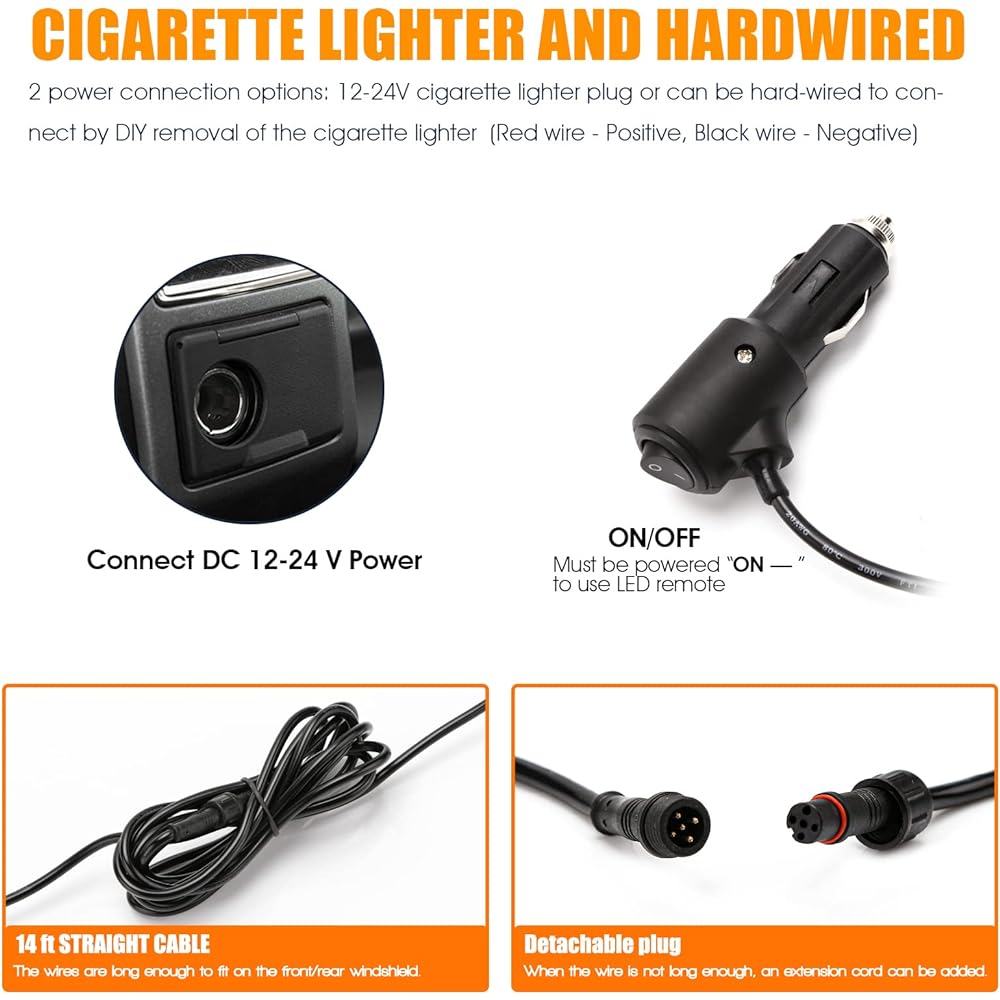 BOOYU 2 Inn 1 Traffic Advisor Light Bar Digital L display with controller with controller LED Emergency Strobe Viser Interior Interior Safety Warning Blink Light Firefighter Police Truck Vehicle (Amber)