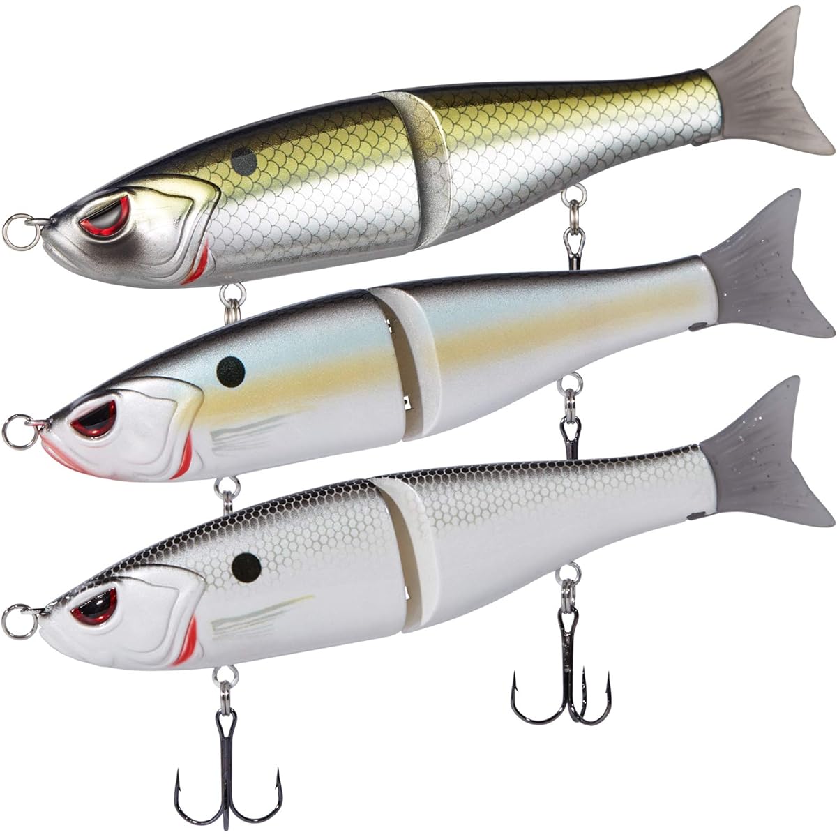 Bassdash Lure Bass Fishing Seabass Fishing Big Bait 7inch/4.5inch Hard Lure Fishing Bait (Glide bait)