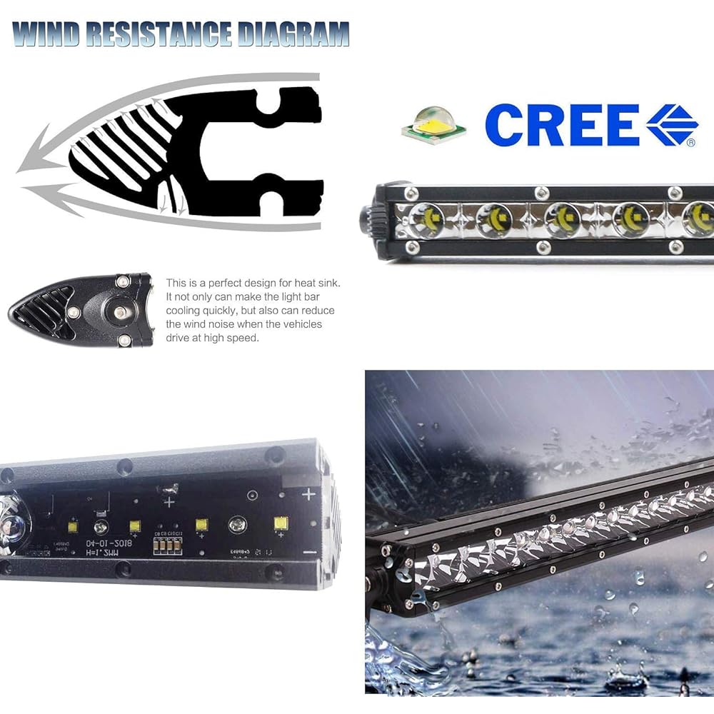 IJDMTOY Front Grill LED Light Bar Kit FORD F150 XL XLT 36W Slim High Power LED Light Bar Front Gry Installation Bracket on/off -switched wiring kit