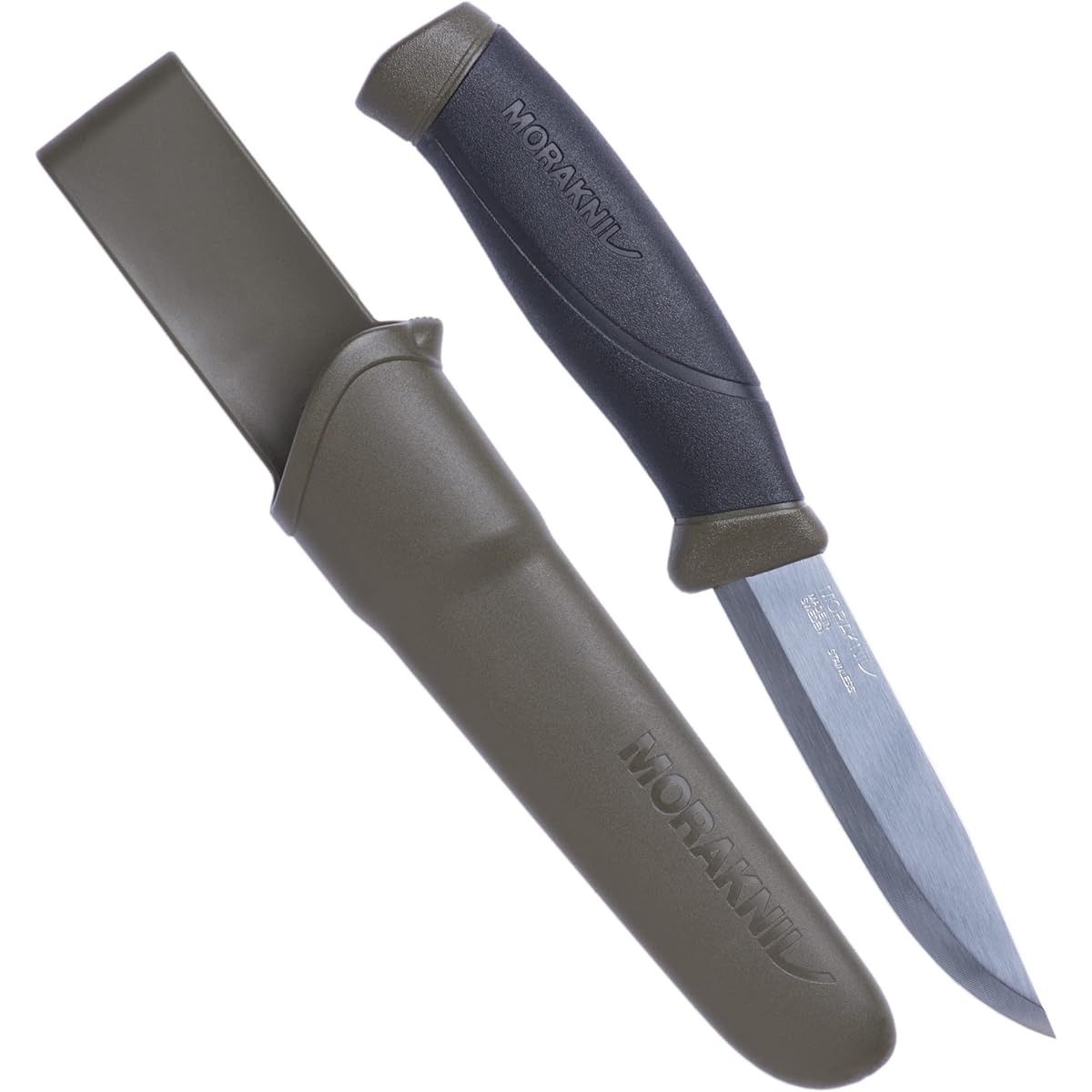 Morakniv Companion Stainless Steel Outdoor Knife Camping Knife MG (Military Green)