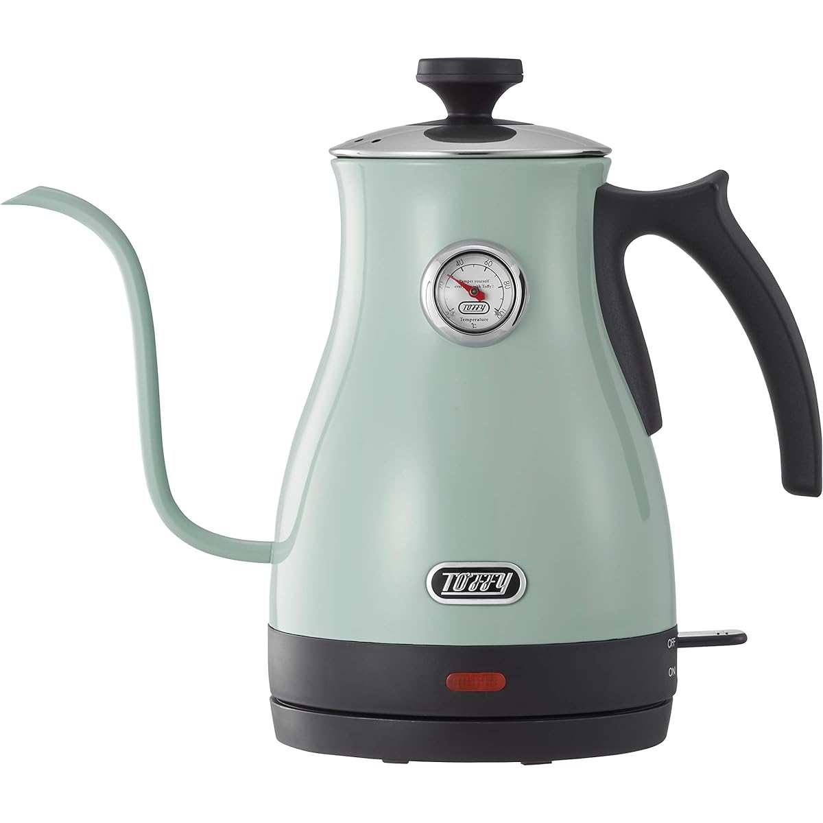 [Toffy] Electric kettle with thermometer K-KT3 (Pale Aqua), suitable temperature, coffee drip, hand drip, dry heating prevention, gooseneck spout, retro K-KT3-PA