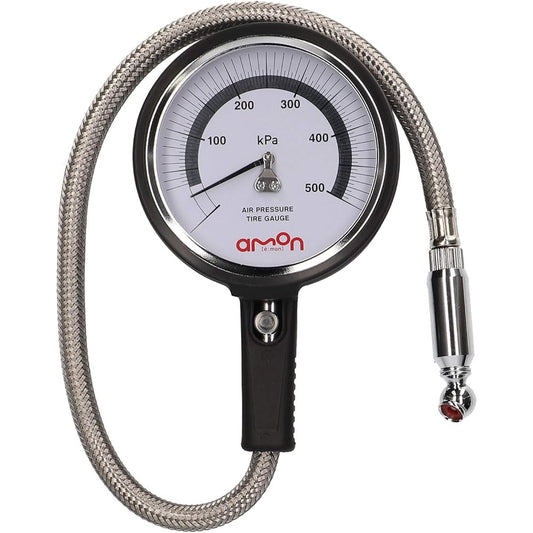 Amon Air Gauge Premium Grade Tire Gauge Air Pressure Measurement Gauge Diameter φ78.5mm Shockproof Hard Case Included 8820