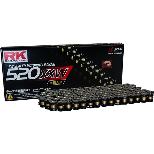 RK EXCEL RK (RK) Drive Chain BL520X-XW 120L Caulking Joint Electroplated Black Coat