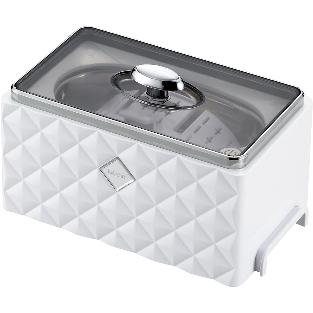 Twin Bird Tsubame Sanjo Ultrasonic Cleaner Glasses Cleaning Accessories Watch Ring Dentures Automatic Stop [1 Year Manufacturer Warranty] White EC-4548W