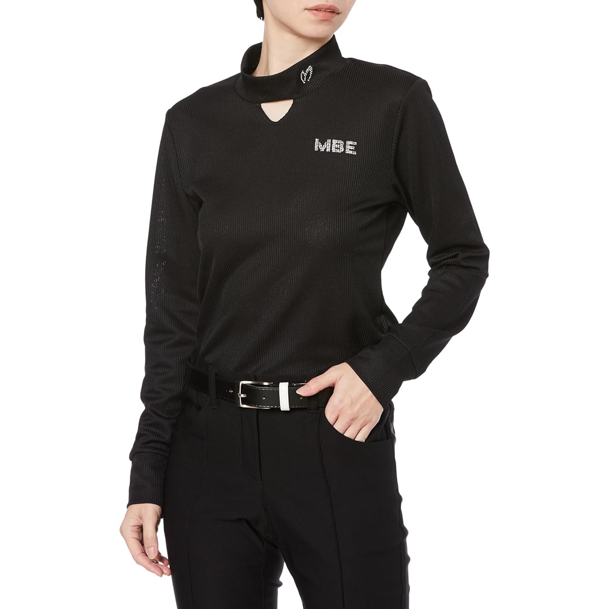 [Master Bunny] Women's long sleeve mock neck shirt (absorbent and quick drying, waffle) / Golf / 759-3266904