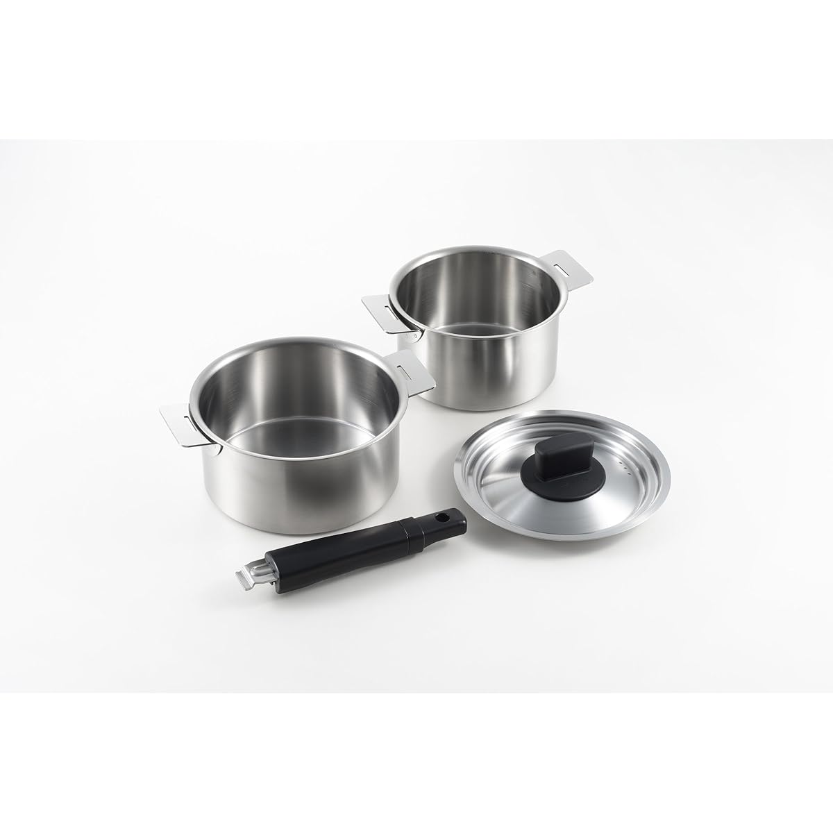 Yokoyama Soen Pot 2 Piece Set with Removable Handle 14cm & 16cm Made in Japan SE-26