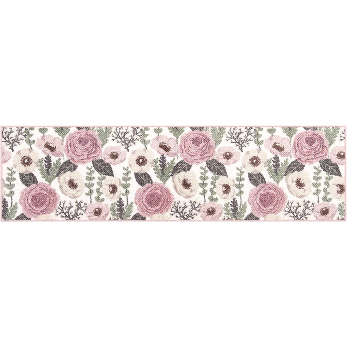 Senko S.D.S Plandeful Kitchen Mat Approx. 50 x 180cm Pink Floral Pattern Antibacterial Odor Resistant Made in Japan 32744