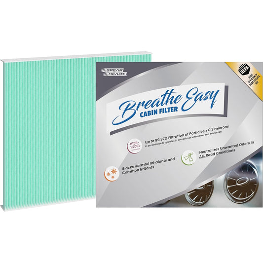 SPEARHEAD HEPA Breeze Easy Cabin Filter Up to 99.97%filter 0.3 Micron particles No filtering air volume reduction (Be-183H)