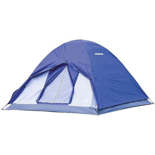 CAPTAIN STAG Tent Crescent Dome Tent Dome Shape [For 3 People] Waterproof, Lightweight, Compact Design Includes Storage Bag and 4 Pegs, Uses Glass Fiber Pole