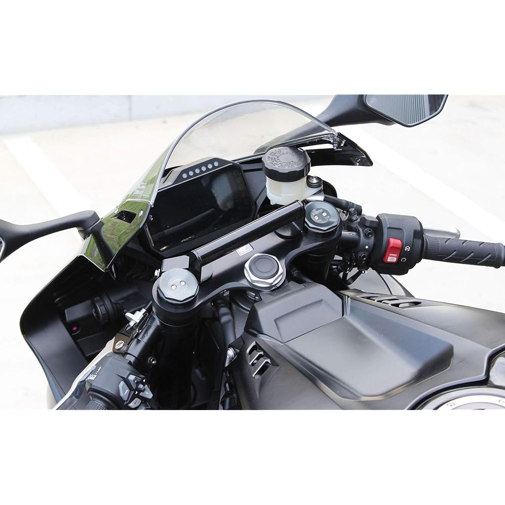 Kijima Motorcycle Bike Parts Handle Mount Stay Clamp Mounting Diameter 22.2mm/Mounting Length 152mm/Loading Capacity 1.5kg CBR1000RR-R('20-) Black 204-0699