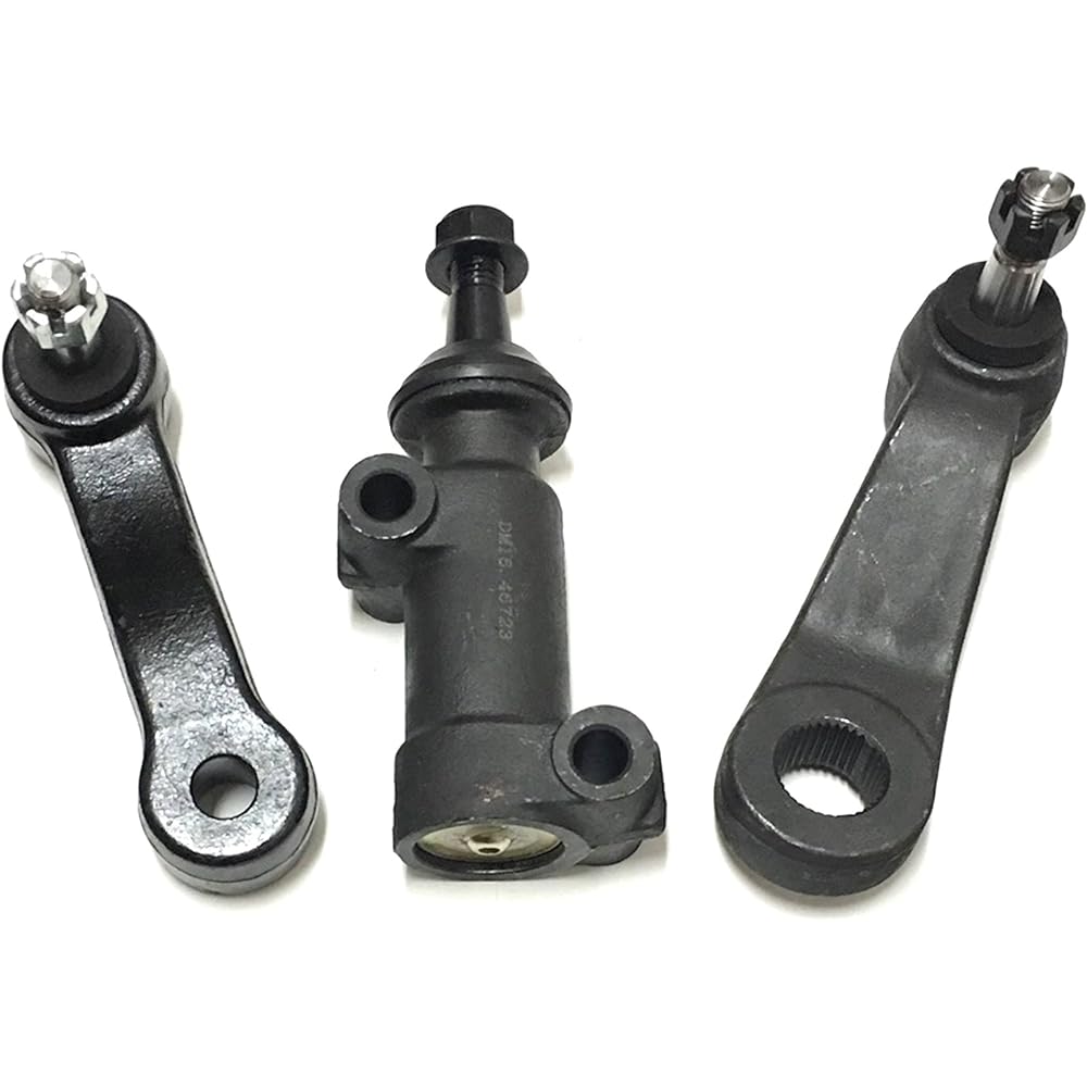 PARTSW 3 Piece Front Steering Kit Eye Duller Arm Pitman Arm 4 Splide Eye Dener Arm Blacket Assembly 4WD Only
