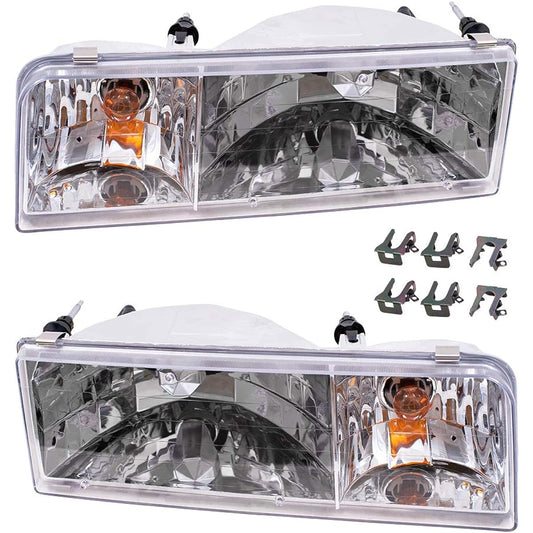 Brock replacement driver and headlights for passenger seats 1995-1997 Towncar F5VY 13008 B F5vy 13008 A