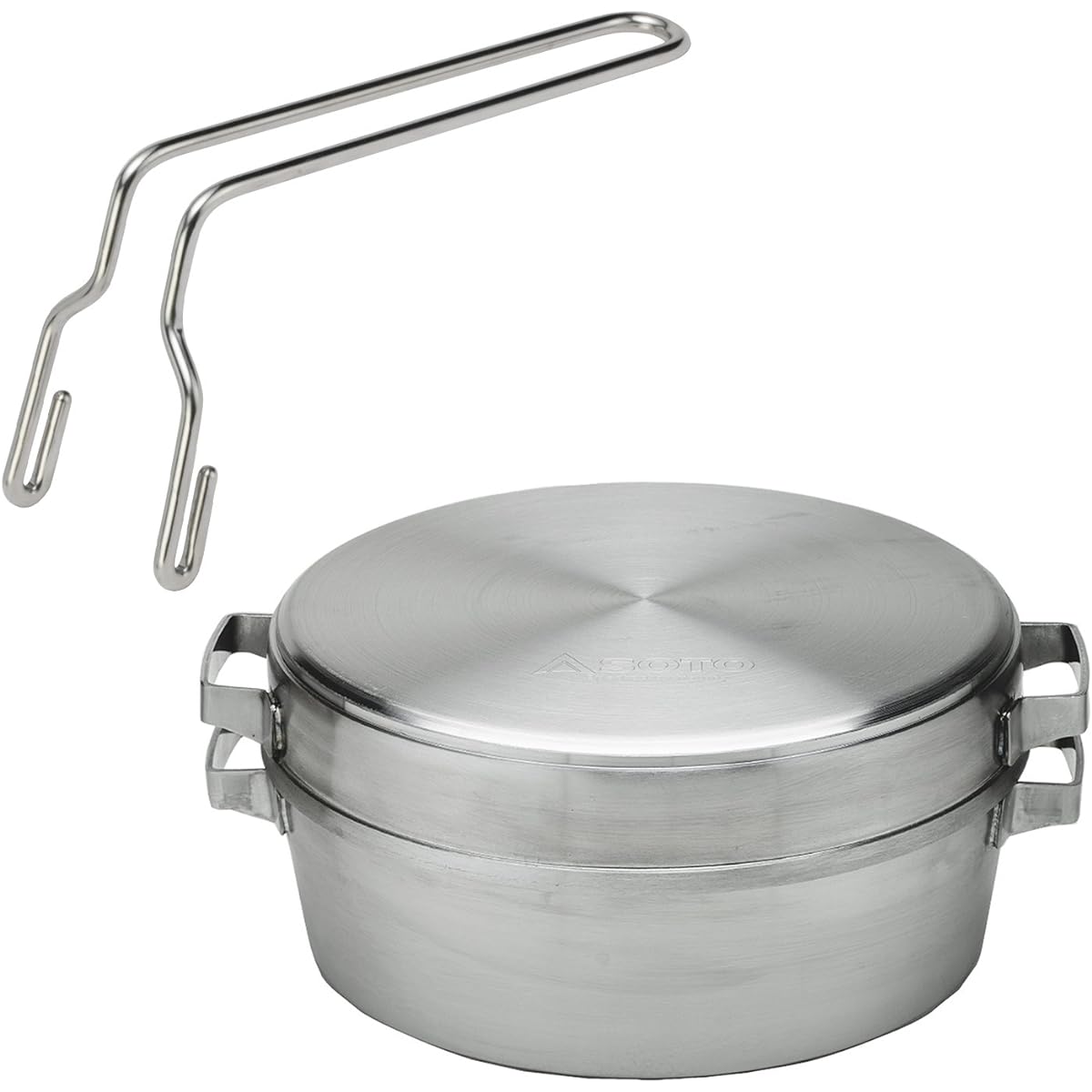 SOTO ST-910DLS Stainless Steel Dutch Oven 10 Inch Dual Lifter Set