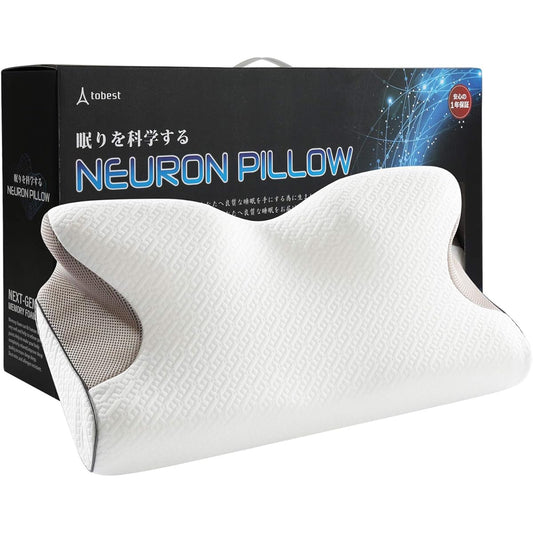 Pillow, Memory Foam Pillow, Neuron Pillow, Sleeping Pillow, Height Adjustment, Side Sleeping, Stomach, Back Sleeping, 3D Structure, Breathable, Pillow Cover Included, Present, 32 x 60 x 7/13 cm tobest