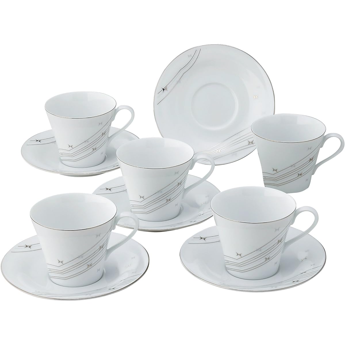 Hanae Mori Ripple 5 customer coffee set MC1200-2