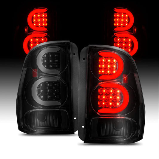 Amerilite 2002-2009 CHEVY TRAILBLAZER/EXT Smoke Black C type LED Tube Tail Light Brake Light Light Light Pair Driver and the passenger side side